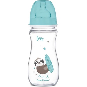 Canpol babies Антиколик шише Canpol - Exotic Animals, 300 ml, синьо (35/222_blu) - baby
