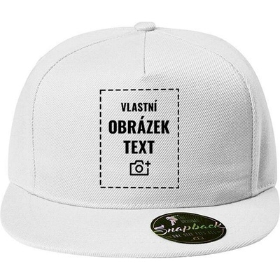 Canvas snapback s vlastním potiskem Bílá 205×11 cm snapback Bezvatriko.cz