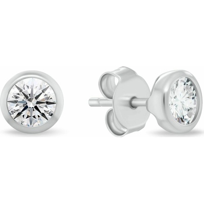 Brilio Silver Kôstkové strieborné náušnice s kubickým zirkónom EA1232W 0,6 cm