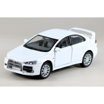 Kinsmart Mitsubishi Lancer Evolution X 2008 bílá 1:36