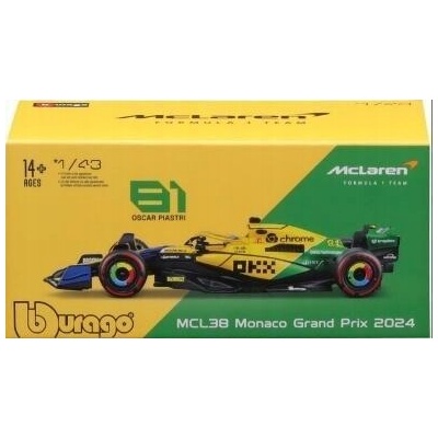 BBURAGO FORMULE F1 McLaren MCL38 Oscar Piastri GP Monaco 2024 SENNA 1:43
