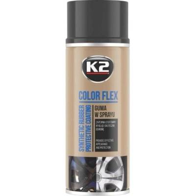 K2 Color Flex - tekutá guma v spreji čierná matná 400ml