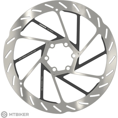 SRAM 00.5018.176.001 Brzdový kotúč 'HS2' zaoblený, Ø 180 mm, 6 otvorov, so skrutkami, čierny/strieborný