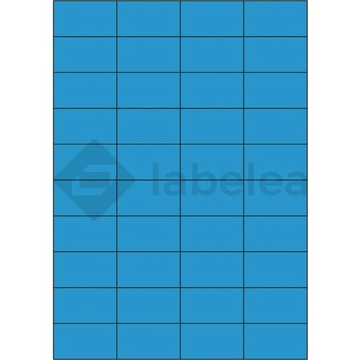 Labelea Samolepiace etikety 52,5x29,7 mm farebné papierové, na hárku A4, pre laserovú a atramentovú tlač, Farba etikiet Modrá, Počet hárkov v balení 100 EPY052029PB040S