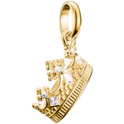 Thomas Sabo connect přívěsek charm Crown with stones gold-plated CC1247 414 14