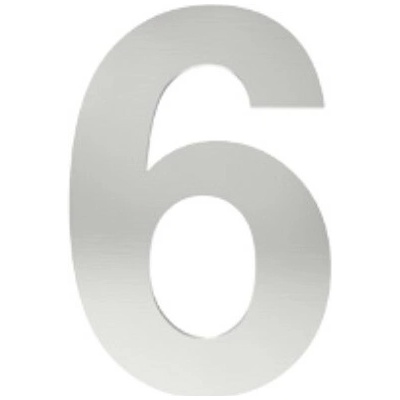 číslo "6" 155mm nerez Nerez