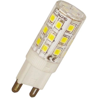 PREMIUMLUX LED žárovka 3W 28xSMD2835 G9 300LM plast 16mm Studená bílá