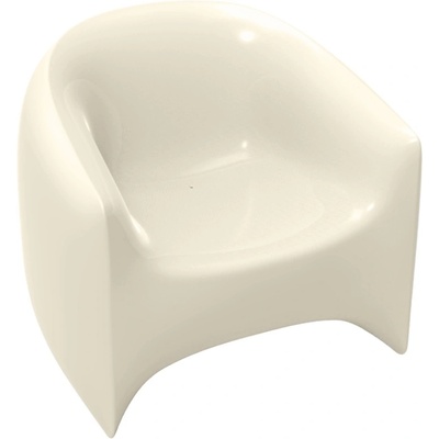 VONDOM Světle béžové plastové zahradní lounge křeslo BLOW