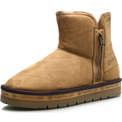 Tom Tailor kotníkové boty Stiefelette béžové