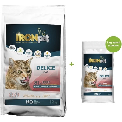 IRONpet Cat Delice Beef 12 kg