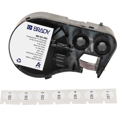 Brady M4-83-492 / 170781, 12.70 mm, Polyester, черно копиране / бял фон (170781)