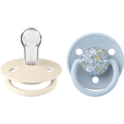 BIBS x Liberty De Lux One Size биберон Ivory/ Baby Blue 2 бр
