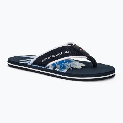 Мъжки джапанки Tommy Hilfiger Palm Print Beach Sandal desert sky