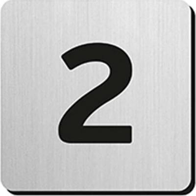 JNF - Domovní číslice "2" IN.34.300 - 75 mm - nalepovací | Dveře a dveřní příslušenství Dveřní kování, dveřní příslušenství MP kování Číslice a piktogramy Číslice Samolepící číslice