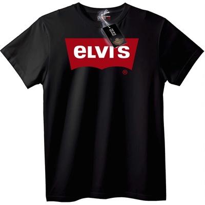 NOONEBRAND Тениска Elvis Лого - 2XL, Black