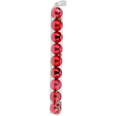 Koopman Súprava vianočných ozdôb červená pr. 6 cm 9 ks