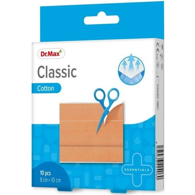 Dr.Max Classic Cotton 8 cm x 10 cm náplast 10 ks