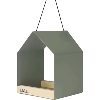 Livlig Kovová búdka pre vtáky moss grey