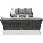 Garden Point Градински мебели Bilbao Coffee с масичка за 6 човека Garden Point антрацит (GAP0561-2SO3SM)