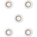 Philips - Комплект от 5 вградени осветителни тела PERIDOT 1xGU10/7W/230V, бяло (P7286)