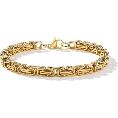 Impress Jewelry náramek z chirurgické oceli Byzantine zlatý BR-714s1