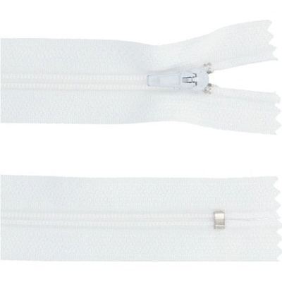 Prima-obchod Spirálový zip No 3 délka 55 cm pinlock, barva Bílá
