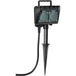 brennenstuhl Разклонител за градина 2x 2P+E Earth Rod IP44 с кабел 1.4m Черен - Brennenstuhl Earth Rod BS1154430 (BS1154430)