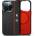 BMW BMW Silicone Hexagon Red Line MagSafe калъф за iPhone 16 Pro Max, черен