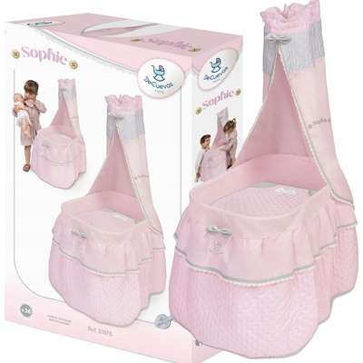 DeCuevas 51075 Pojízdná postýlka pro panenky s nebesy a peřinkou Sophie 2025 – Sleviste.cz