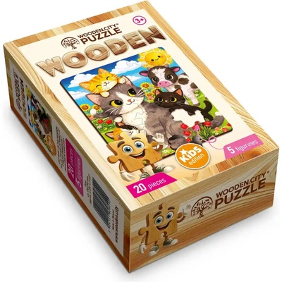 WOODEN CITY Drevené Mačacia lúka na lúke 20 dielov
