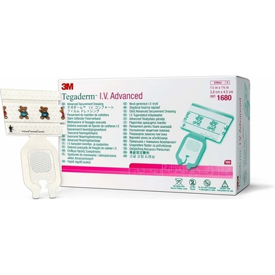 3M Tegaderm I.V. Advanced pro děti fixace katétrů 8,5 x 8,8 cm
