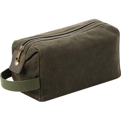 Quadra Heritage Waxed Canvas kozmetická taška olivová
