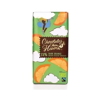 Chocolates from Heaven horká čokoláda s pomarančom 72% BIO 100g