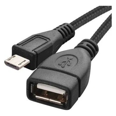 EMOS Datový OTG kabel USB-A 2.0 / micro USB-B 2.0 s funkcí redukce, 15 cm