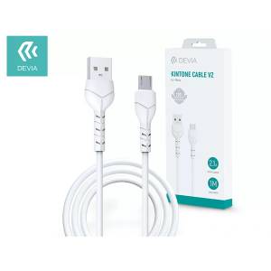 DEVIA ST351129 Kintone V2 Series 1m 2.1A microUSB - USB-A кабел за данни и зареждане (ST351129)