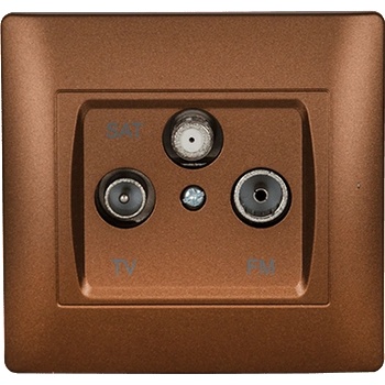 ELMARK Rhyme Тv+fm+sat КОНТАКТ КАФЕ МЕТАЛИК (11686)