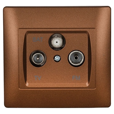 ELMARK Rhyme Тv+fm+sat КОНТАКТ КАФЕ МЕТАЛИК (11686)