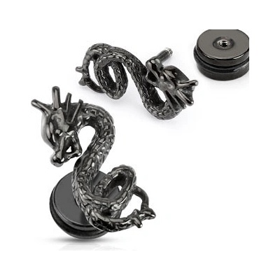 Marre piercing falešný plug černý drak HWPSFX672