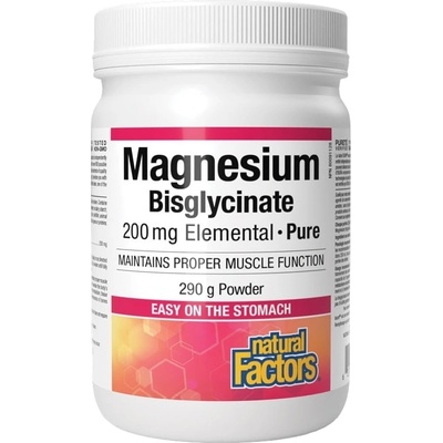 Natural Factors Magnesium Bisglycinate, 200 mg, 290 g, Natural Factors (1667 NF)