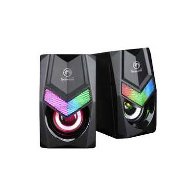 Marvo reproduktory SG-118, 2.0, 6W, čierne, regulácia hlasitosti, herná, 150Hz-20kHz, RGB podsvietenie