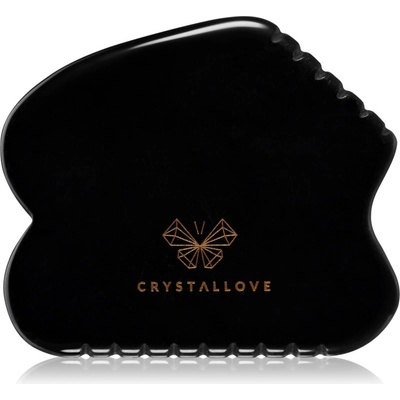 CRYSTALLOVE Black Obsidian Contour Gua Sha масажно приспособление