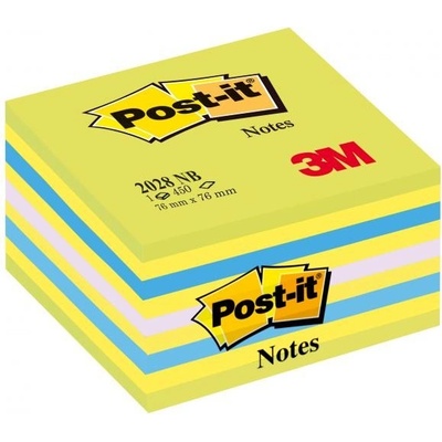 POST-IT Bloček kocka Post-it 76x76 neónová zelená mix (MM202820)
