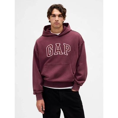 Gap Oversize mikina Logo Heavyweight Červená