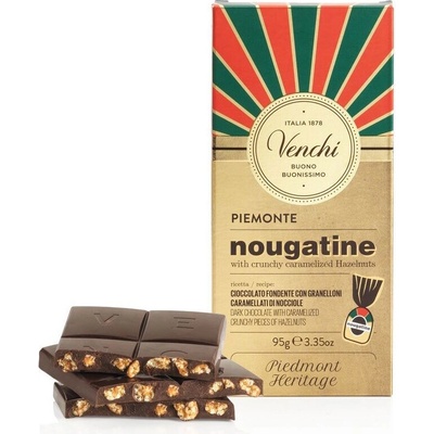 Nougatine Horká čokoláda s karamelizovanými lieskovcami 95 g
