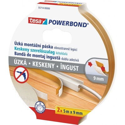 Tesa Powerbond Obojstranná lepiaca páska Slim 5 m × 9 mm 55714-00000-04