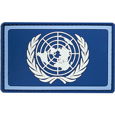 Gumová nášivka 101 Inc vlajka United Nations - modrá