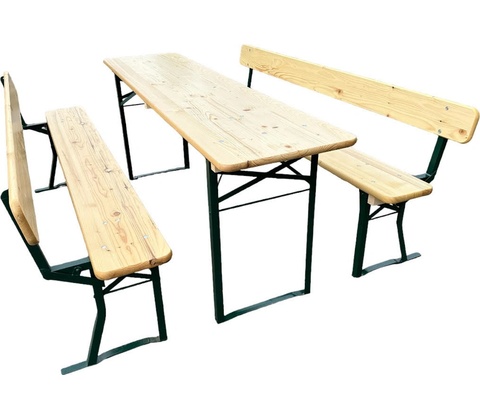 TENTino Profi pivní zahradní set 220x50 cmSTŮL + 2x LAVICE S OPĚRKOU