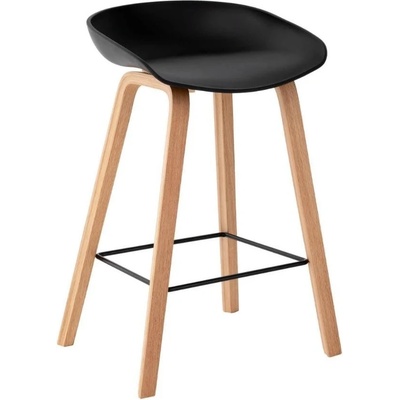 Somcasa Ruth 74 cm s dřevěnou podnoží černá plastová