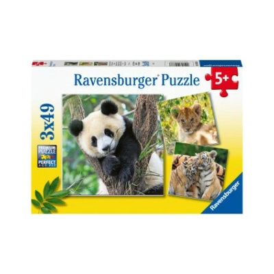 Ravensburger Panda Tiger und Löwe 3x49 dílků