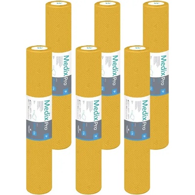 MedixPro Papírové prostěradlo dvouvrstvé Premium 70 cmx50 m citronové 6 ks